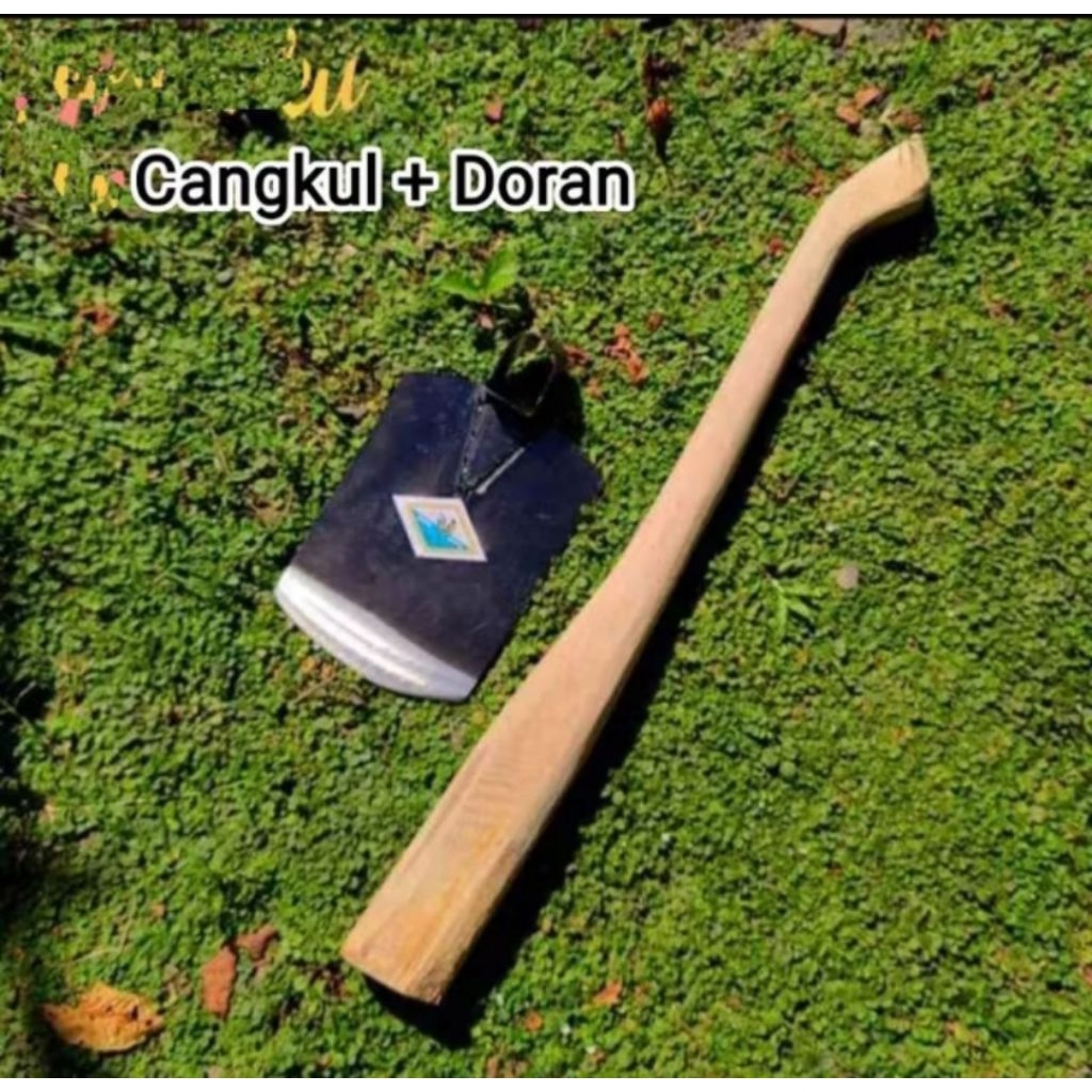 Cangkul cap ayam jago lokal/Cangkul doran berladang/Alat cangkul tanah/Pande jawa asli