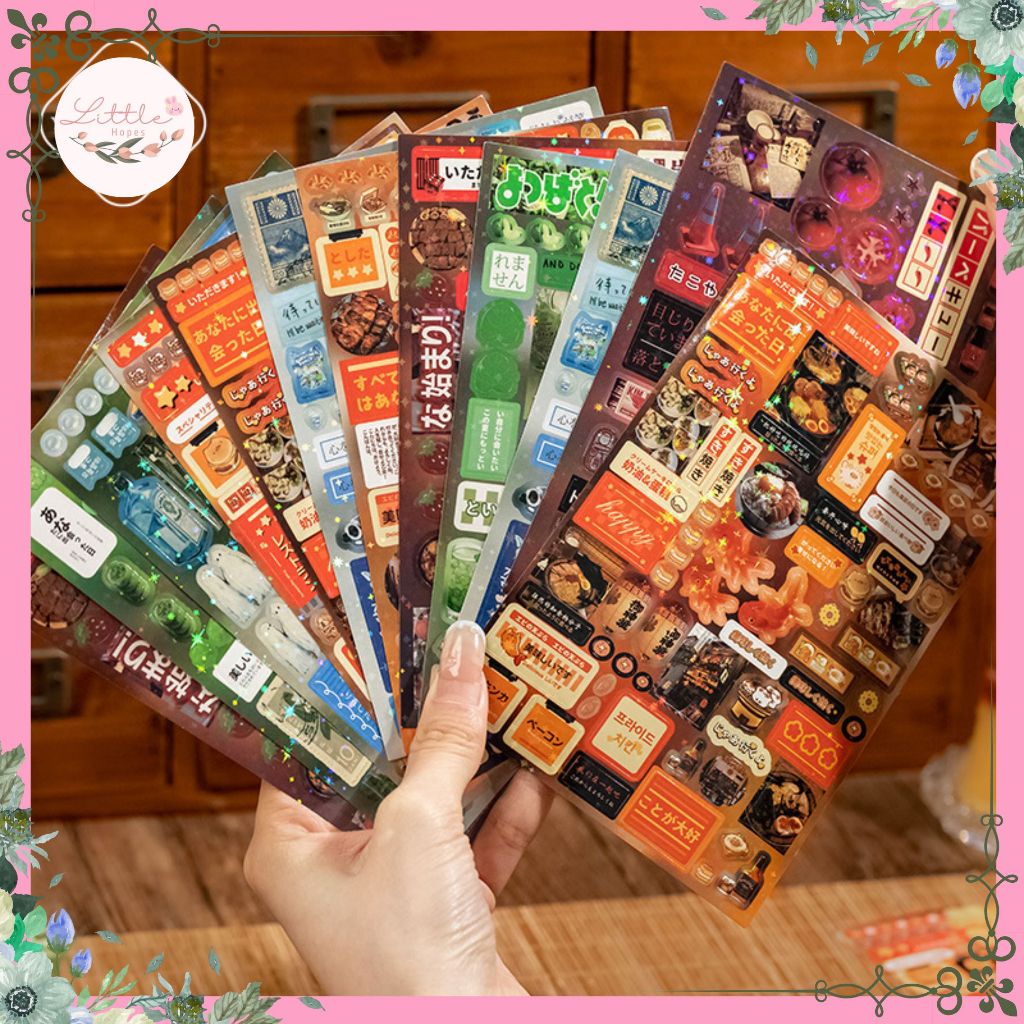 

Sticker Book Japanese Time Line Series Heisei Retro Juminocore Vibes Scrapbook Kawaii DIY Cute