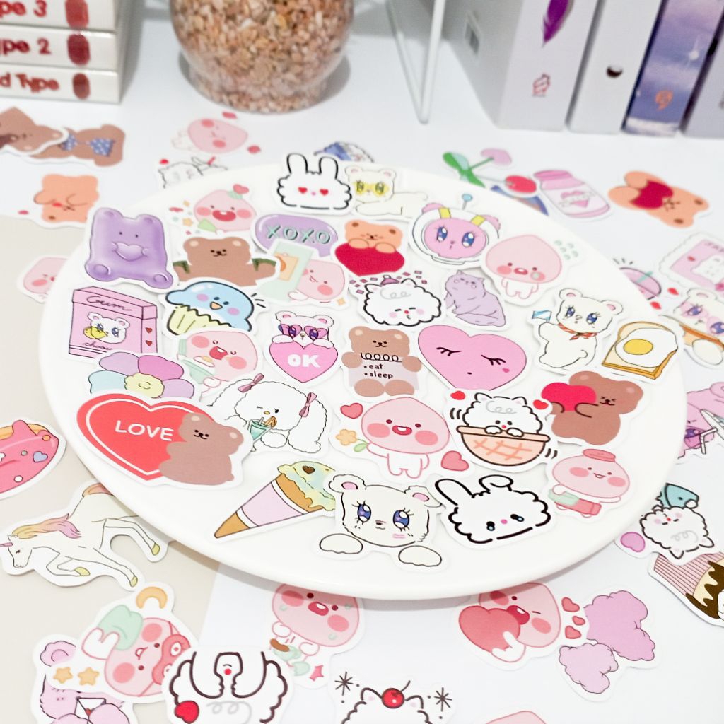 

[ 20pcs ] stiker / sticker pack deco lucu aesthetic random