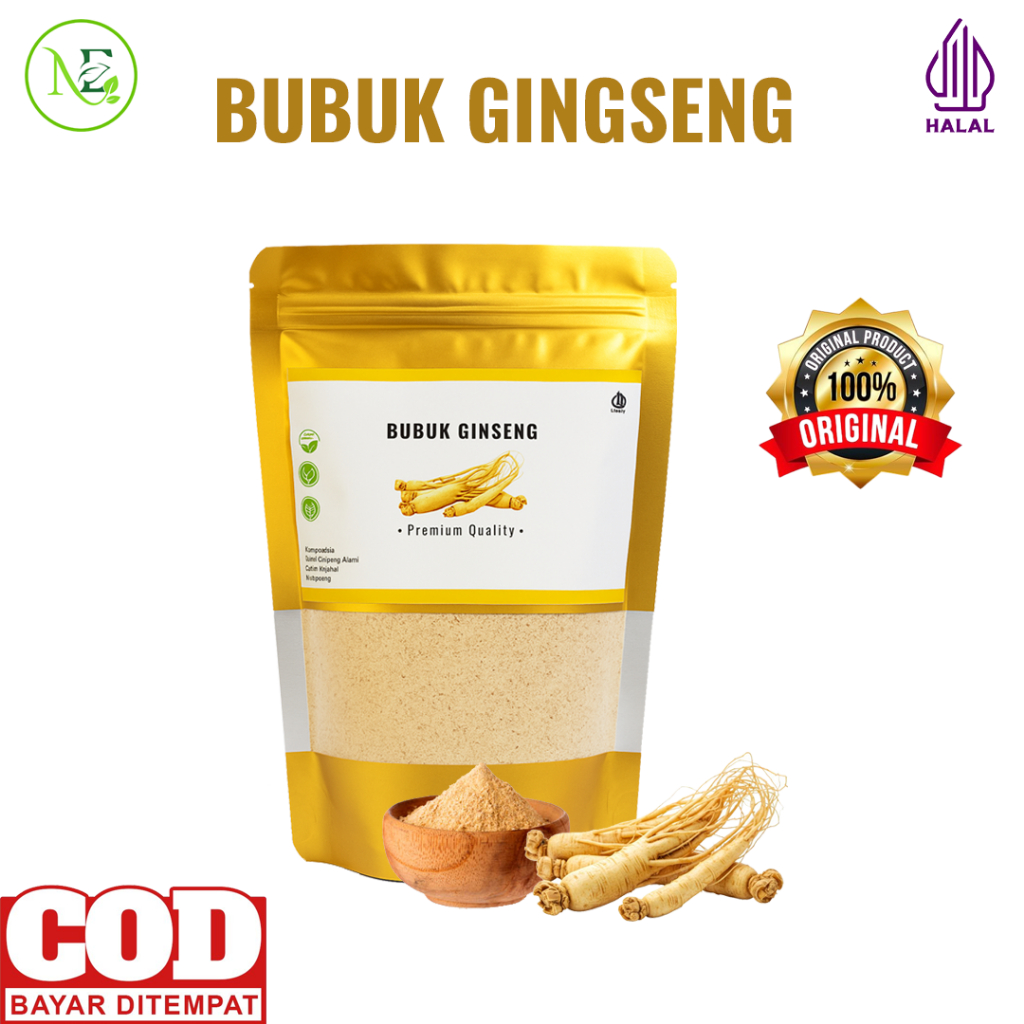 

Gingseng Bubuk Murni Alami / Serbuk Gingseng Jawa Premium Tanpa Pengawet 100gr