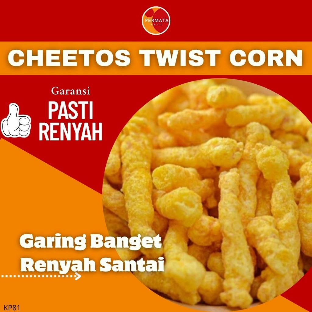 

Cheetos Twist Corn 100Gram±/Snack Jagung/Cemilan Cheetos
