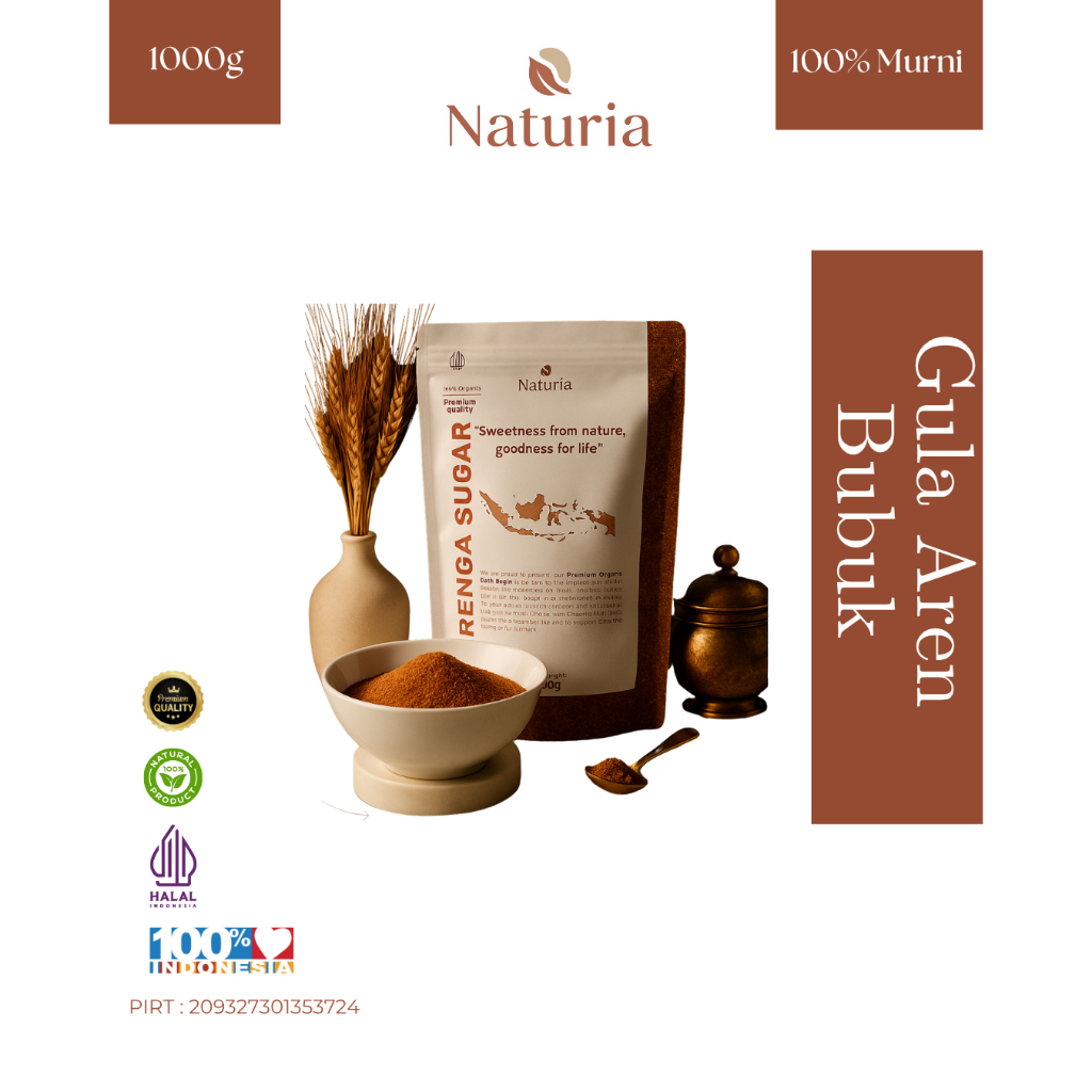 

Gula Aren Bubuk Asli Premium 1Kg Gula Aren Semut Organic Palm Sugar 1000g