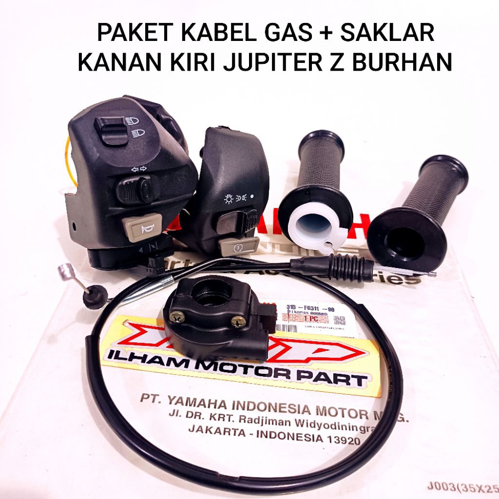 PAKET KABEL GAS + SAKLAR KANAN KIRI JUPITER Z BURHAN
