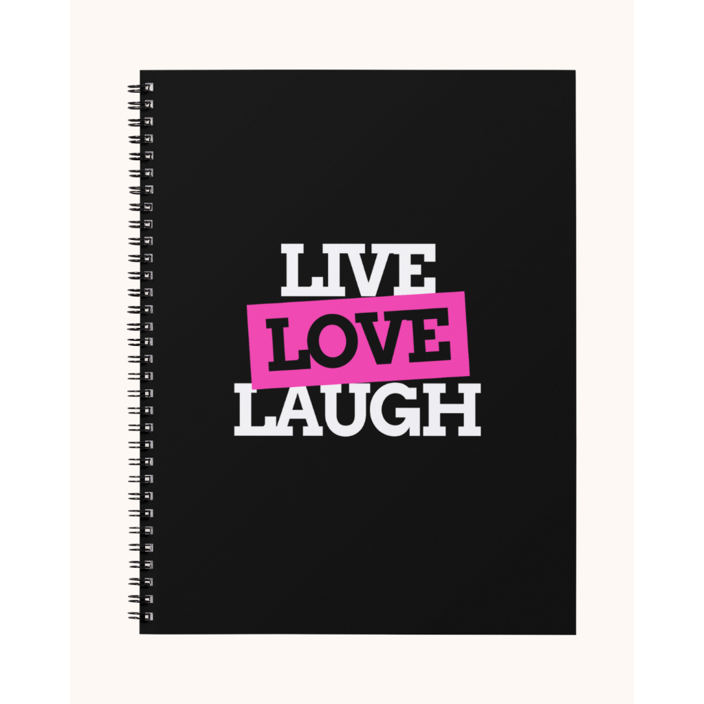 

Notebook Reflektif A5 Spiral – 50 Halaman Hitam Putih | HVS 80gsm & 100gsm – Live Love Laugh