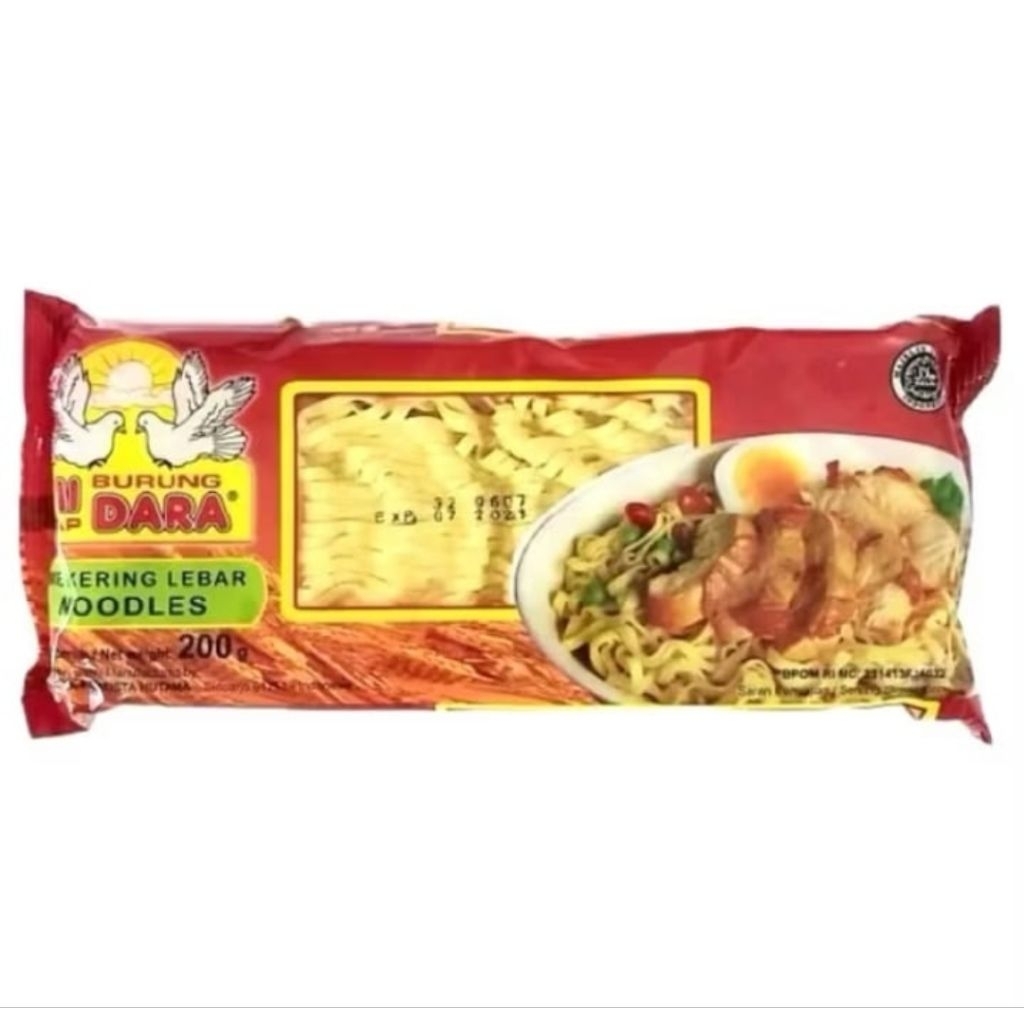 

Mie Burung Dara Mi Kering Lebar 200g