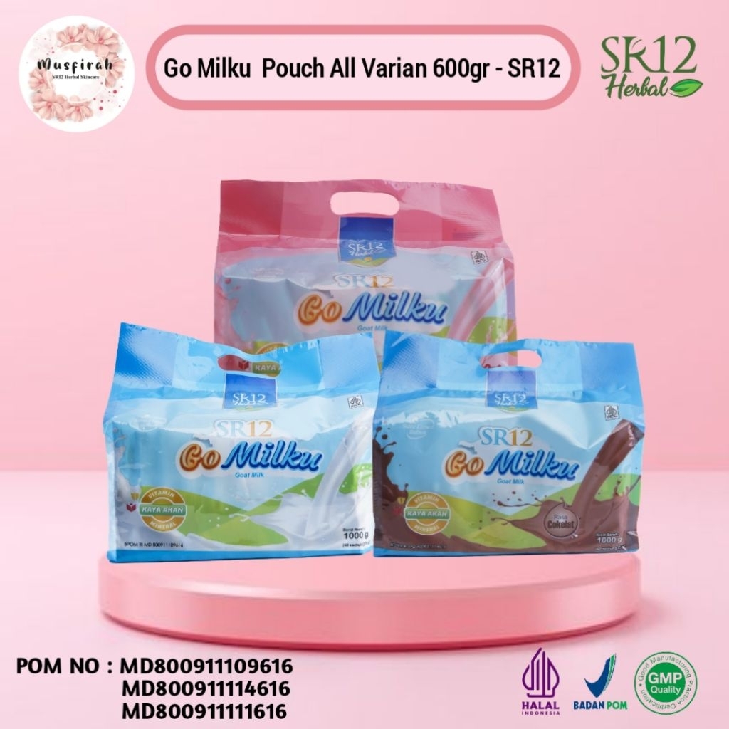

Gomilku Sachet SR12 Original Coklat Strawberry Susu Kambing premium Untuk Anak ibu hamil manula pemulihan boster pelancar asi