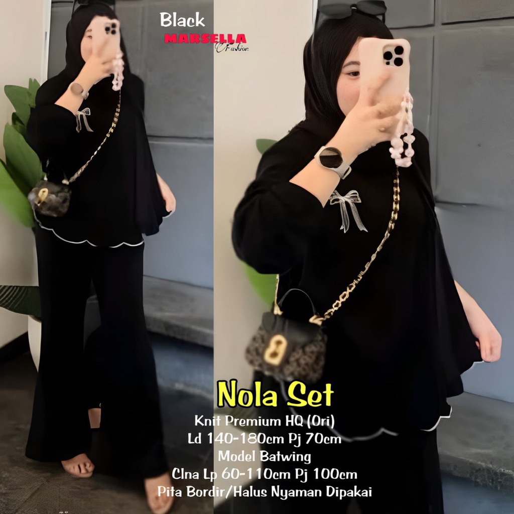Nola Setelan Knit Premium Wanita