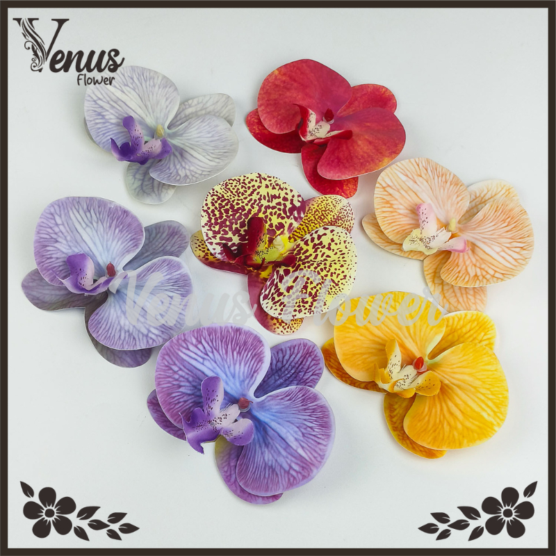 Kuntum Anggrek | Kepala Bunga Anggrek Palsu Latex Super Besar Real Touch Import | Kuntum Anggrek Art