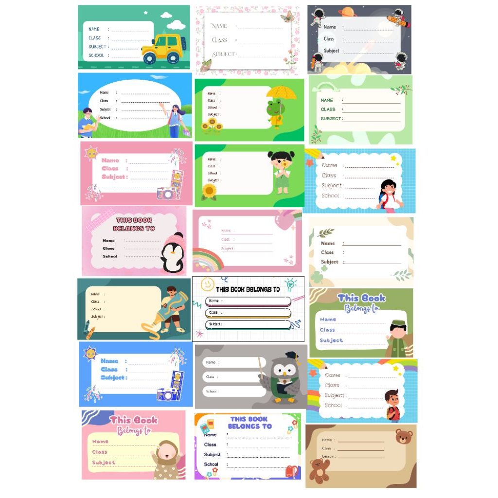 

Stiker Mapel (Mata Pelajaran)| No Cutting | Isi 20 Pcs | Waterproof