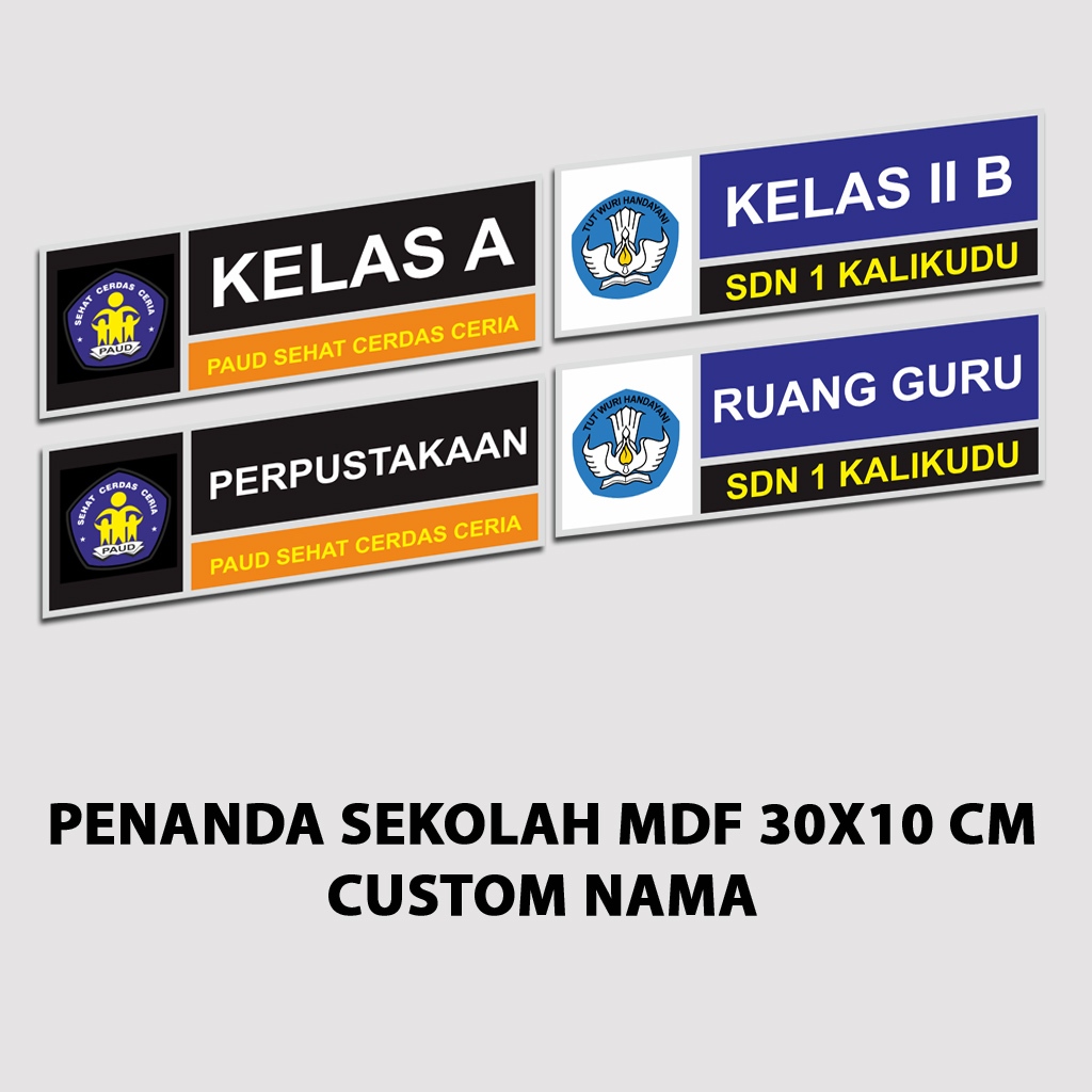 

Papan nama ruangan kelas custom 30x10 cm