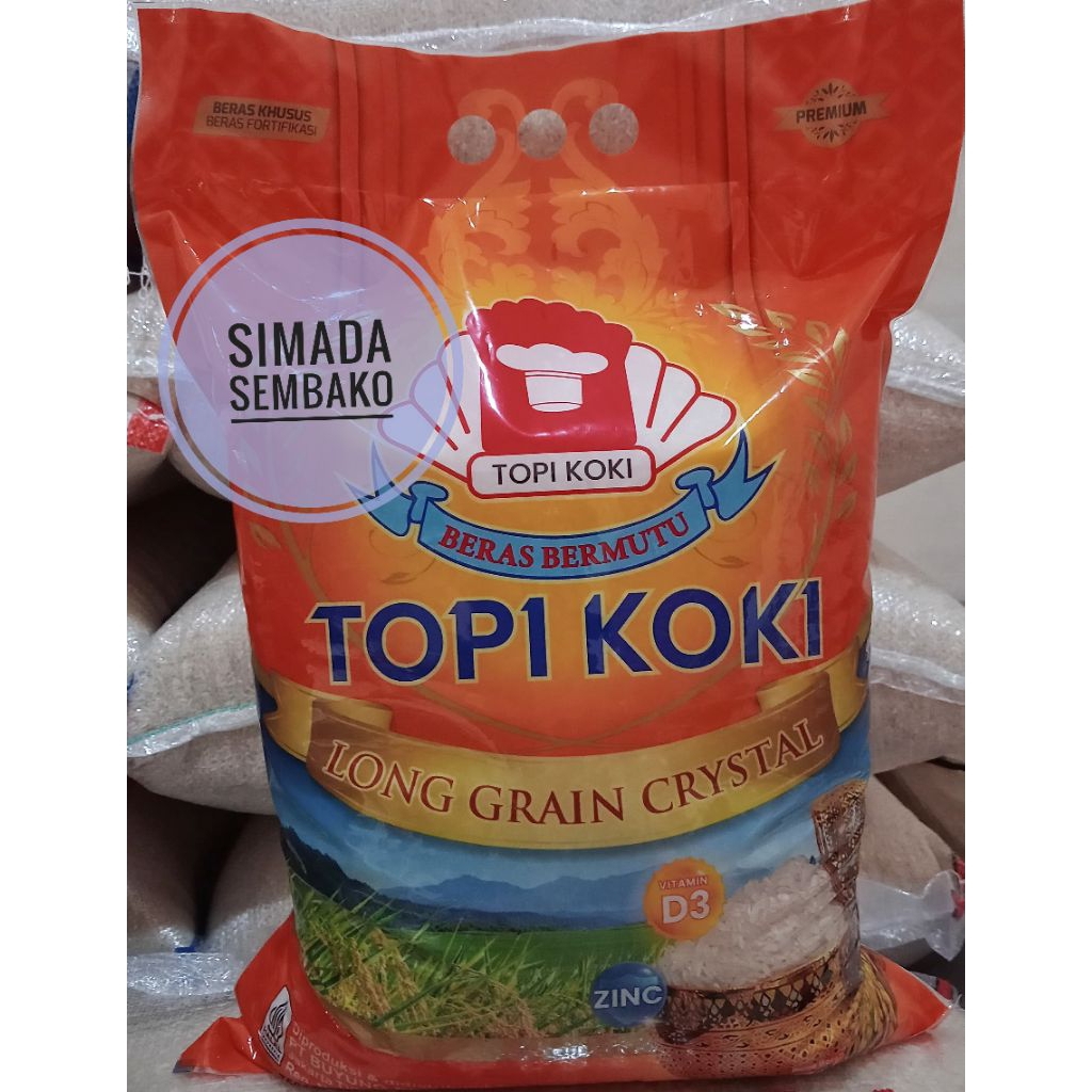 

beras topi koki long grain crystal 5kg