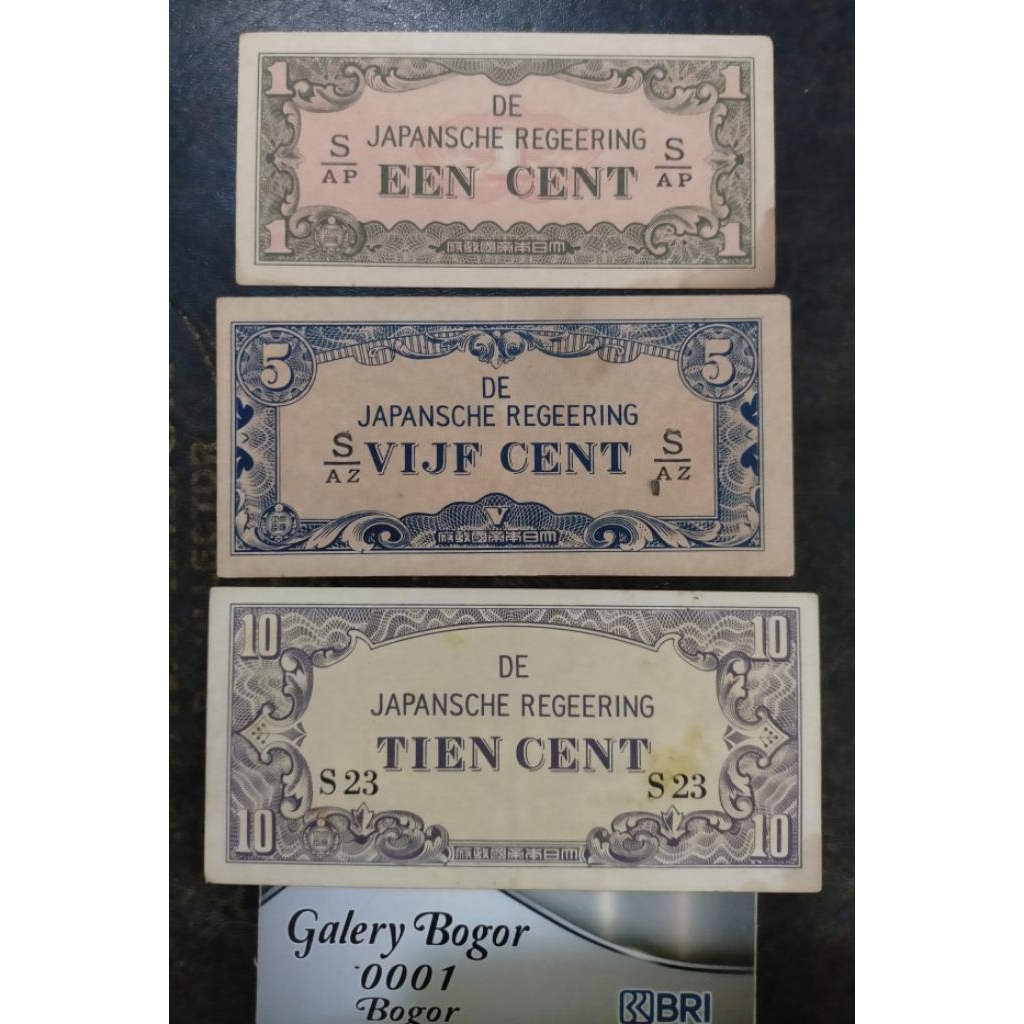 uang masa penjajahan 1 sen djr 5 sen djr 10 sen djr