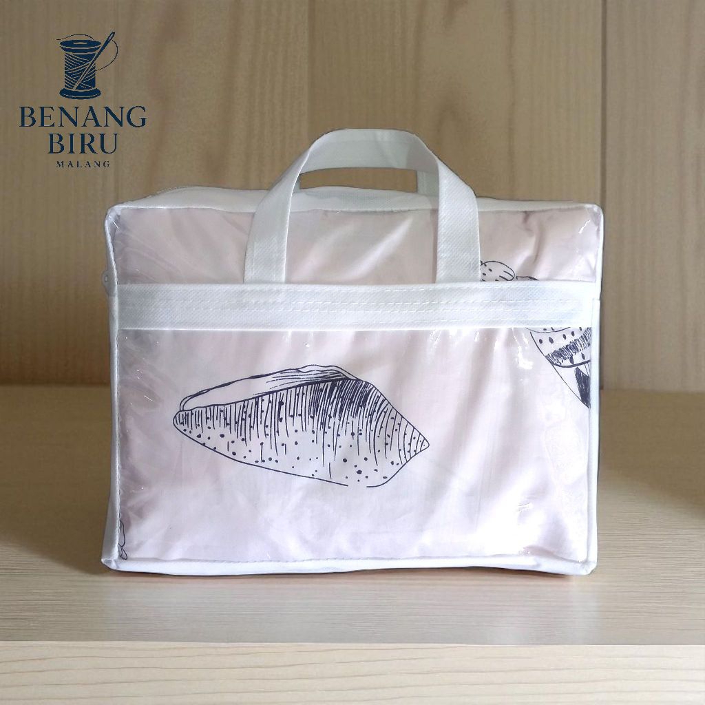 Tas Sprei Aesthetic Premium Tas Mika Resleting Serbaguna Tas Selimut Bulu Grosir