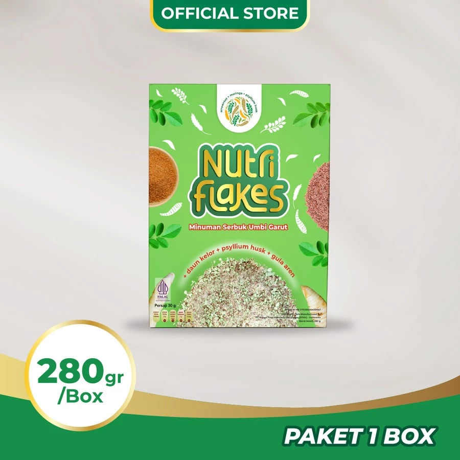 

Nutriflakes Sereal Asam Lambung Umbi Garut 1 Box