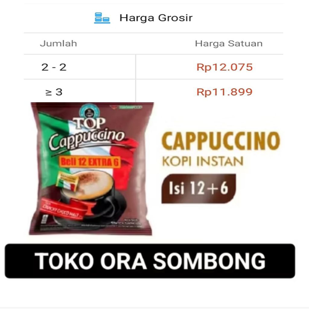 

TOP CAPPUCINO 9 Sachet (exp 2027)
