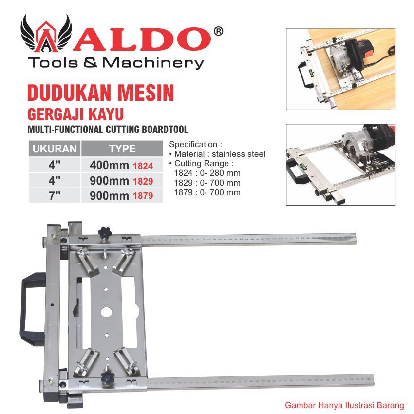 DUDUKAN MESIN GERGAJI KAYU  / DUDUKAN CIRCULAR SAW / MULTI-FUNCTIONAL CUTTING BOARDTOOL / PORTABLE T