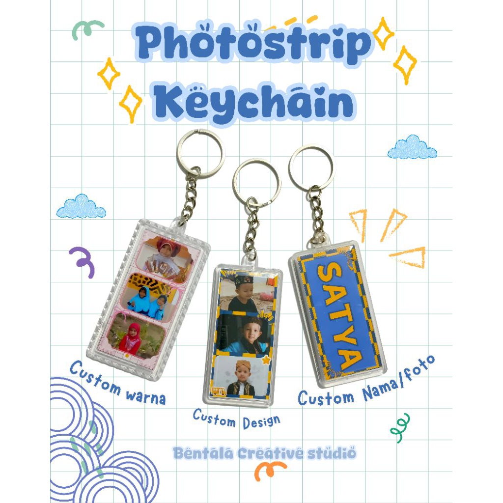 photostrip keychain/ gantungan kunci photostrip
