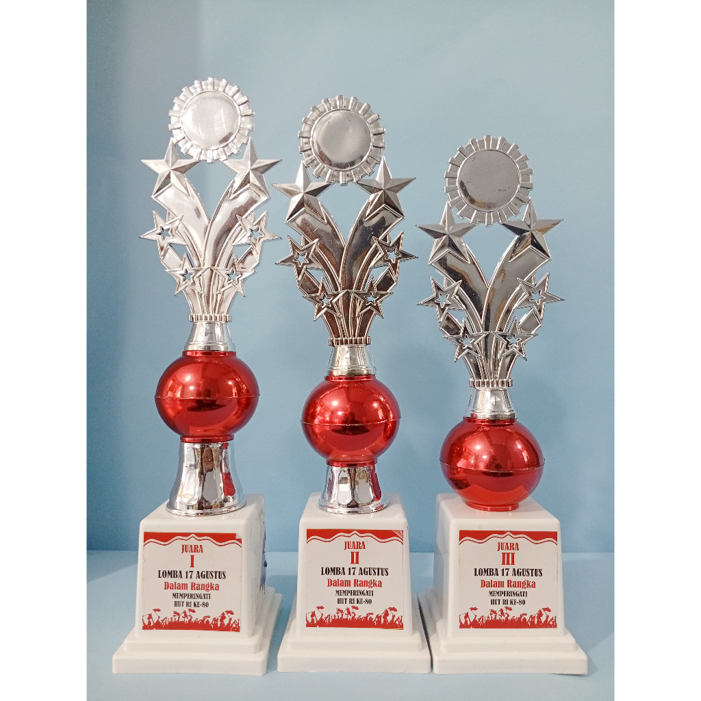 Piala Silver Kombinasi Cup Bola Merah / Piala Lomba 17 Agustusan