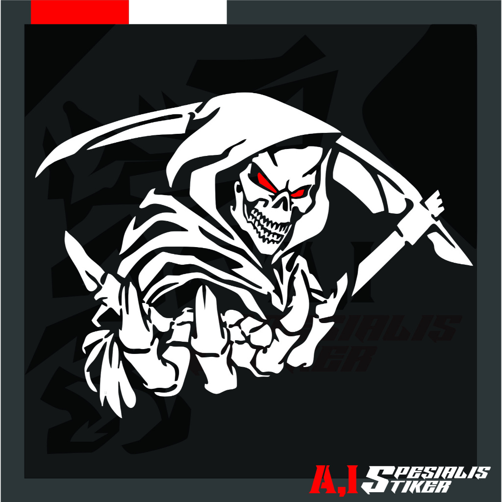 

Sticker Tengkorak Motor: Unique Skull Design for Bikers