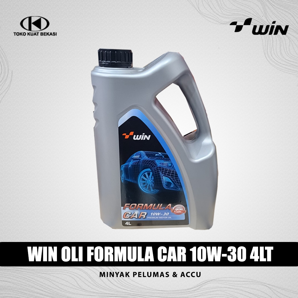 WIN oli formula car 10w-30 4lt / Oli mesin mobil LCGC eco
