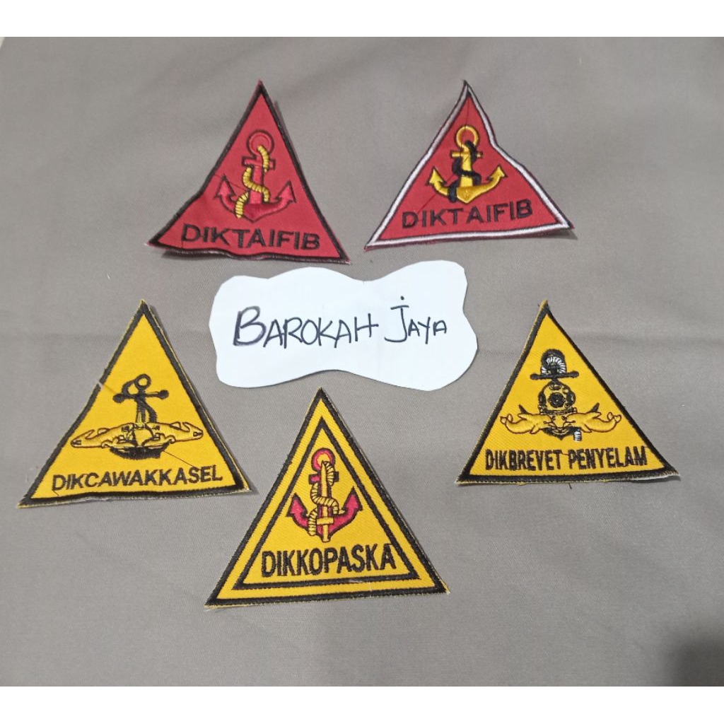 BORDIR PANGKAT TNI AL/ PANGKAT SEGITIGA PDH DPL
