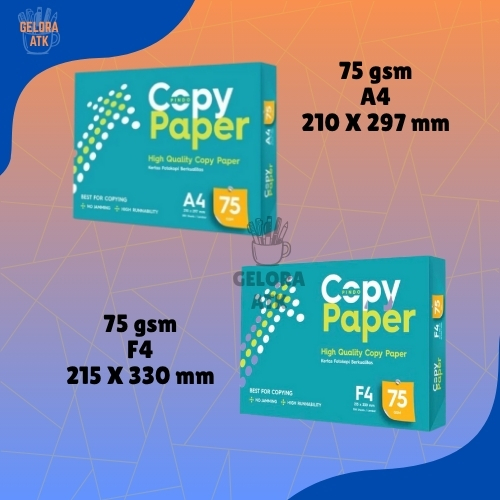 

Kertas HVS Copy Paper A4 F4 75gsm - PP Lite HVS Putih Cerah untuk Print & Fotokopi Kertas Fotokopi 500 Lembar