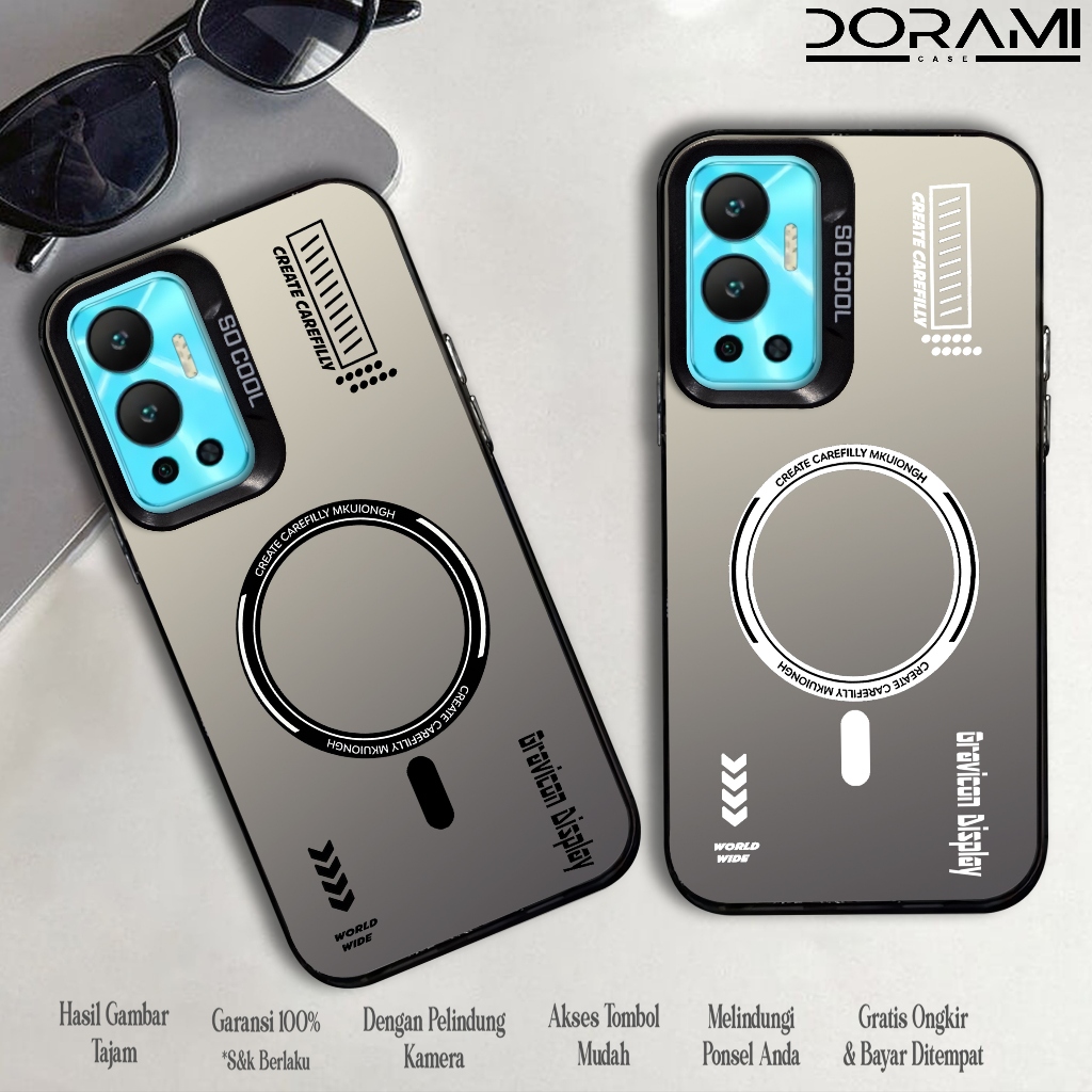 Case Infinix Hot 12 ( MGSF GARIS ) Softcase Hybrid IMD Plate Polycarbonate Hologram Premium So Cool 