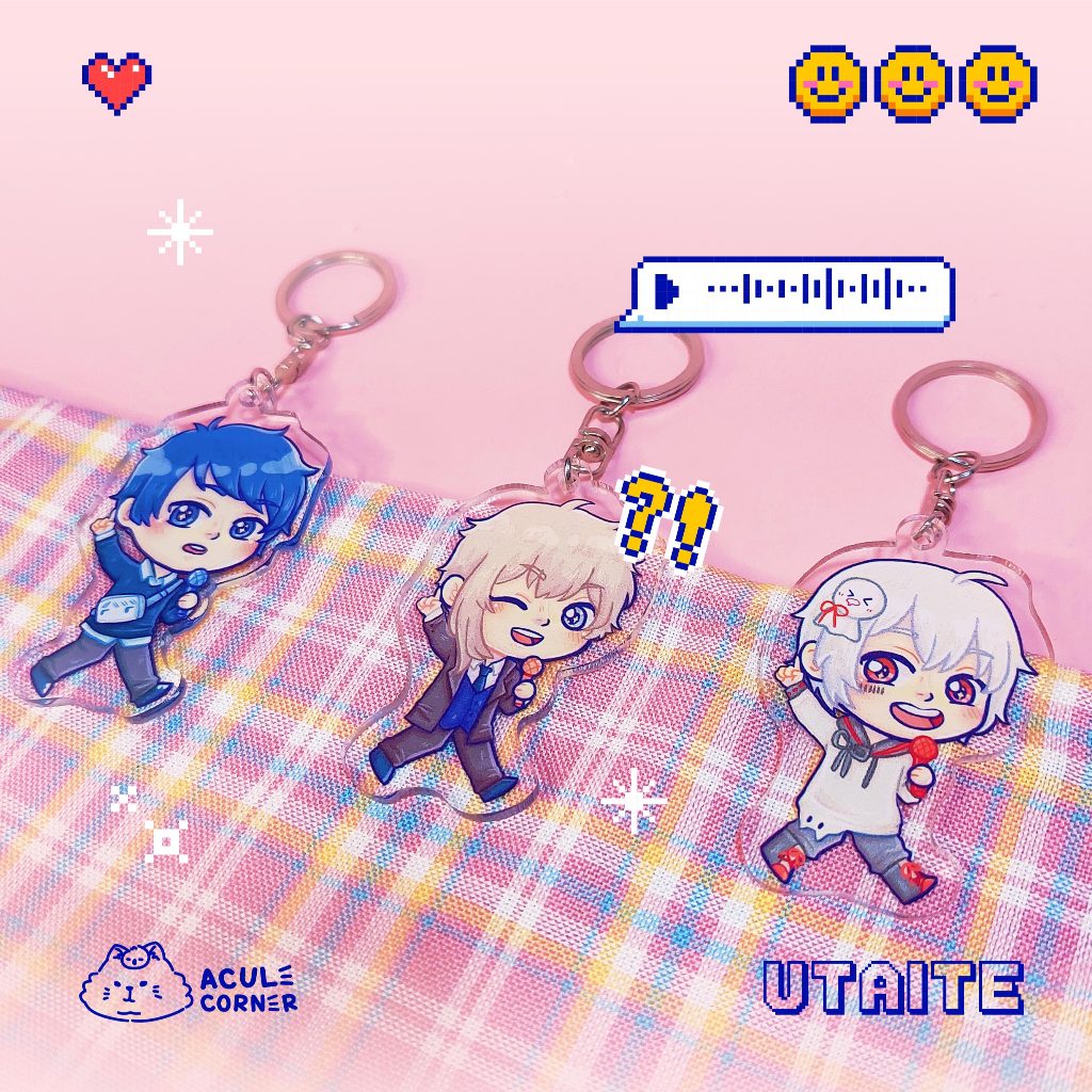 ACULE CORNER - Fanmerch Utaite Keychain Mafumafu Soraru Luz Eve Amatsuki Sou 96Neko Nqrse
