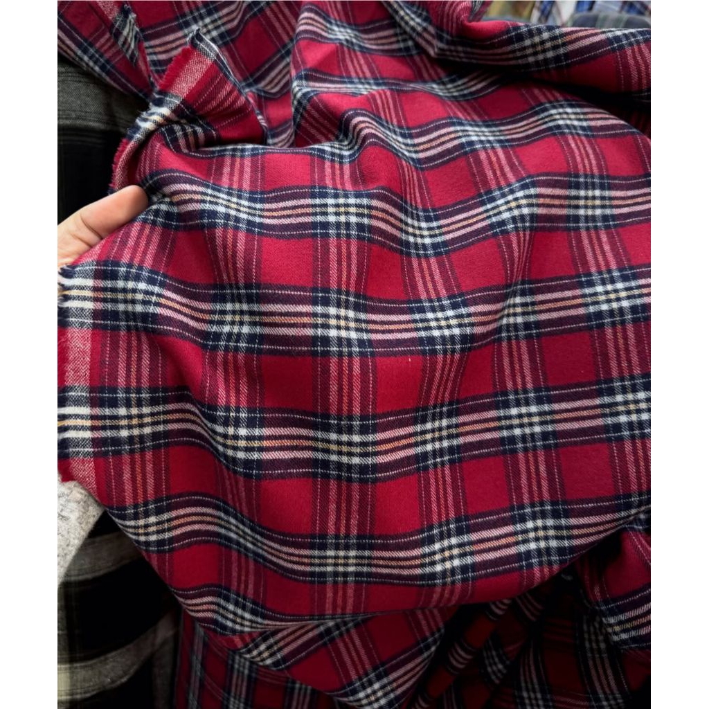 Kain Flanel Kotak Motif Uniqlo Import Premium Shirt/Kemeja/Dress  #gengflannel #flanneluniqlo #flann