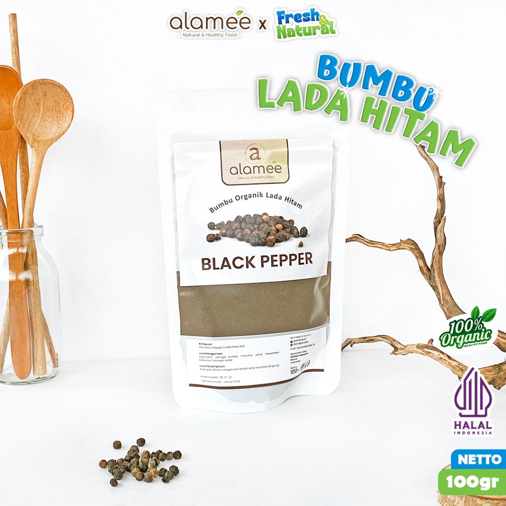 

ALAMEE Blackpepper Powder Lada Hitam Bubuk Black Pepper Bumbu Dapur Instan fresh and natural