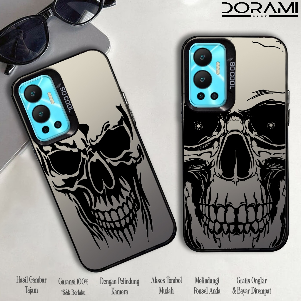 Case Infinix Hot 12 ( TENGKORAK ) Softcase Hybrid IMD Plate Polycarbonate Hologram Premium So Cool -