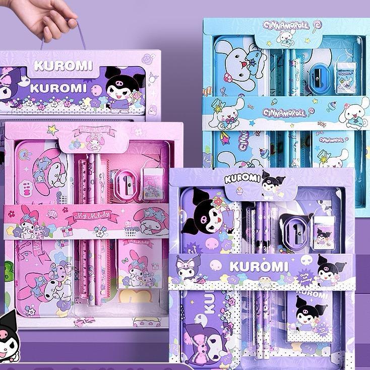 

Kotak Pensil Anak Set 7 in 1 Stationery Hadiah Anak Sekolah Sanrio Alat Tulis Set Kotak Pensil / Pensil 7 in 1 Kuromi / Satu Set Alat Sekolah