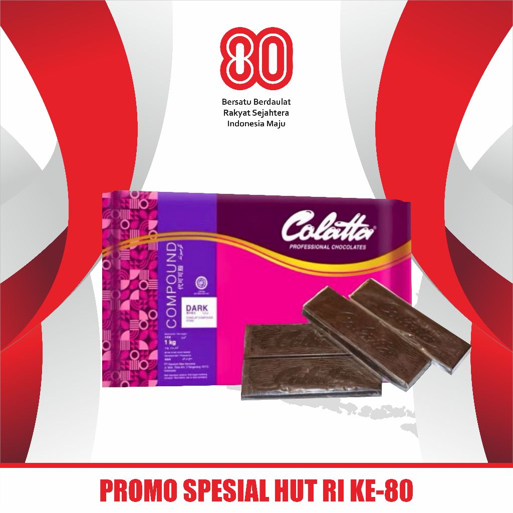 

PROMO SPESIAL HUT RI KE-80 Colatta Profesional Dark Compound REPACK 1 kg - Limited stock !!