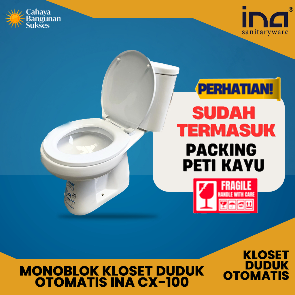 MONOBLOK KLOSET DUDUK OTOMATIS INA TOMBOL CX-100
