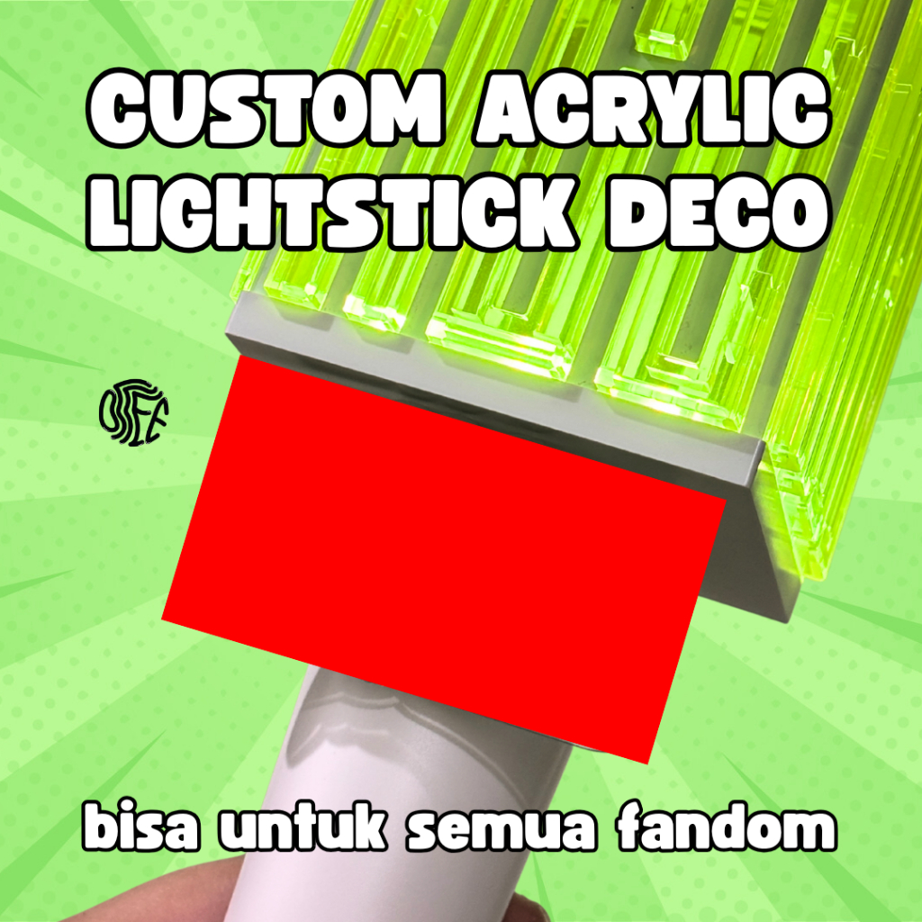 [CUSTOM] ACRYLIC DECO Lightstick Name Tag Akrilik Dekorasi K-Pop BTS SEVENTEEN NCT STRAY KIDS TREASU
