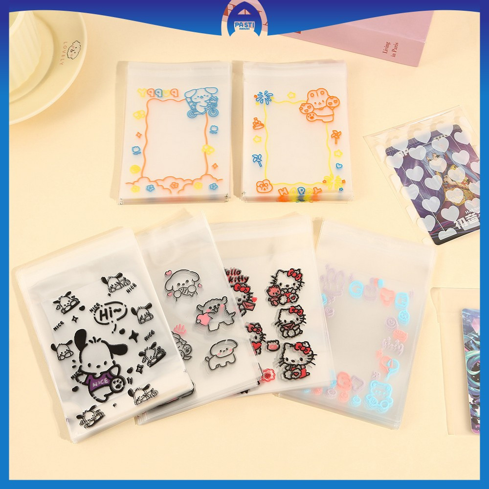 

Plastik Packing Bening 50PCS Sleeve Cover Kartu Kpop Motif Corak Warna Warni / Plastik Bungkus Photocard Hadiah Bingkisan Pasti Amanah C1365