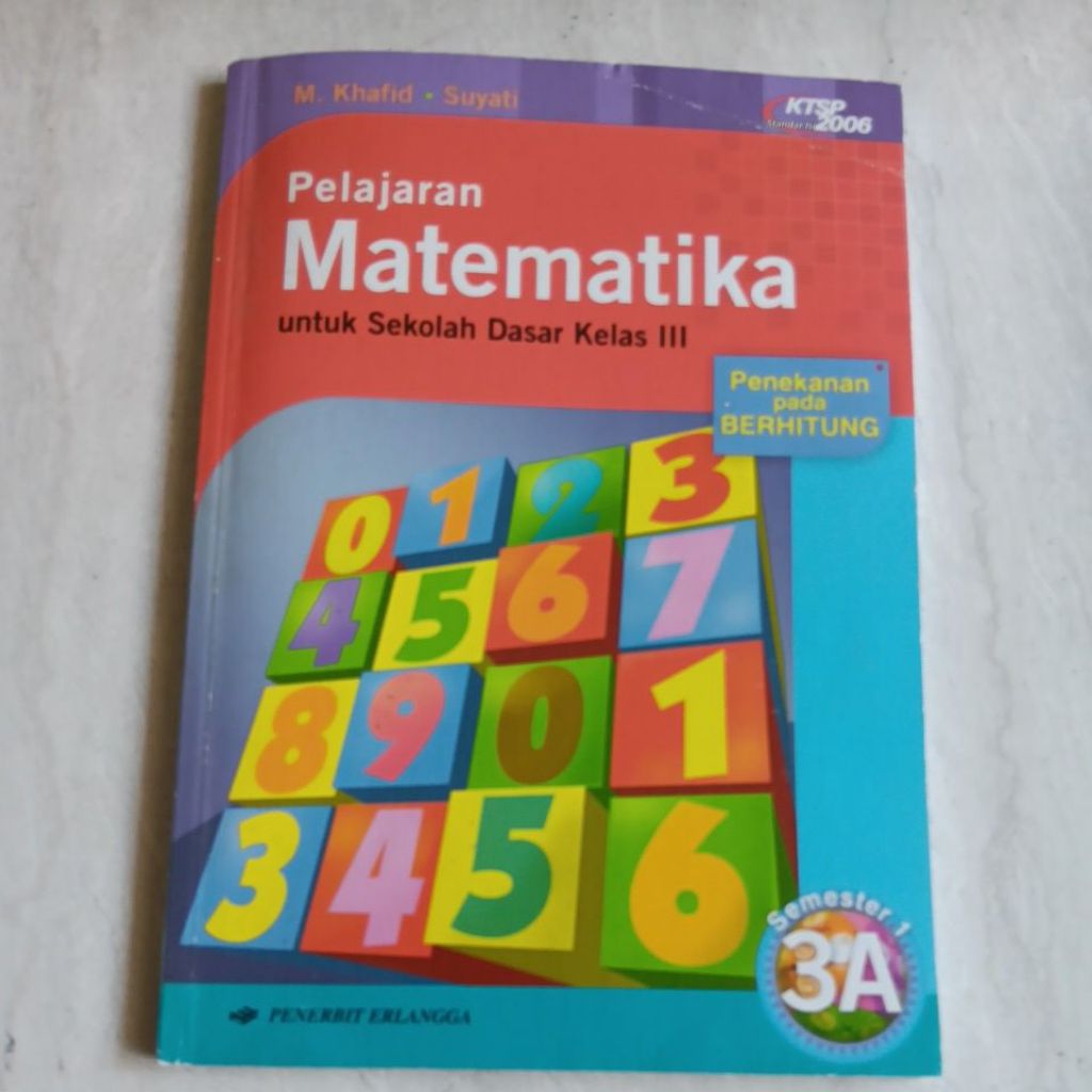 Buku pelajaran matekatika untuk SD kelas 3