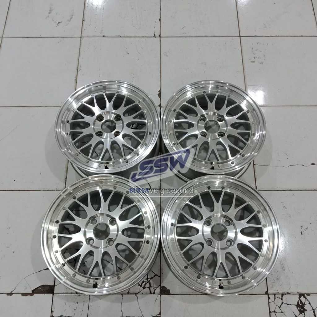 Pelek Mobil Seken BBS LM R15x6,5 ET 42 PCD 4x100 Cocok Untuk Vios Brio City Agya Ayla