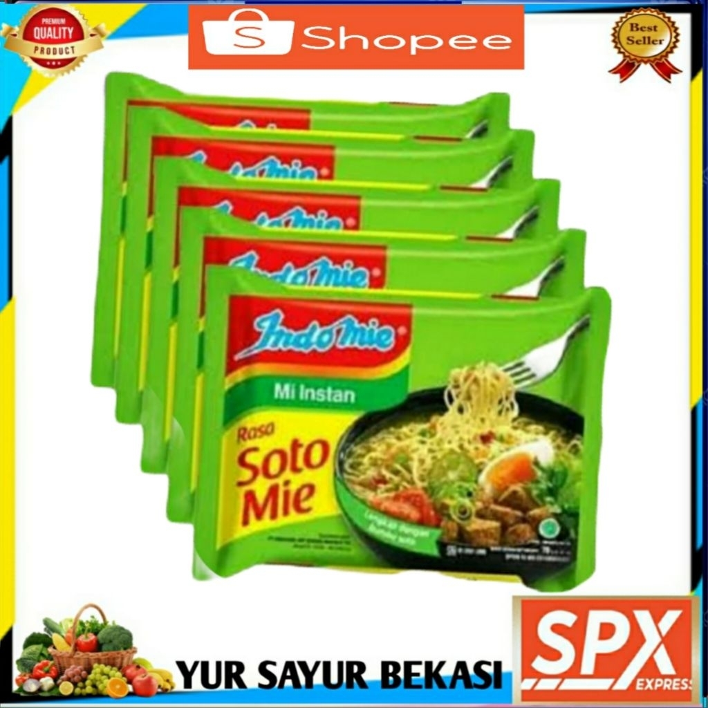 

Indomie Soto Mie isi 5 Bungkus.