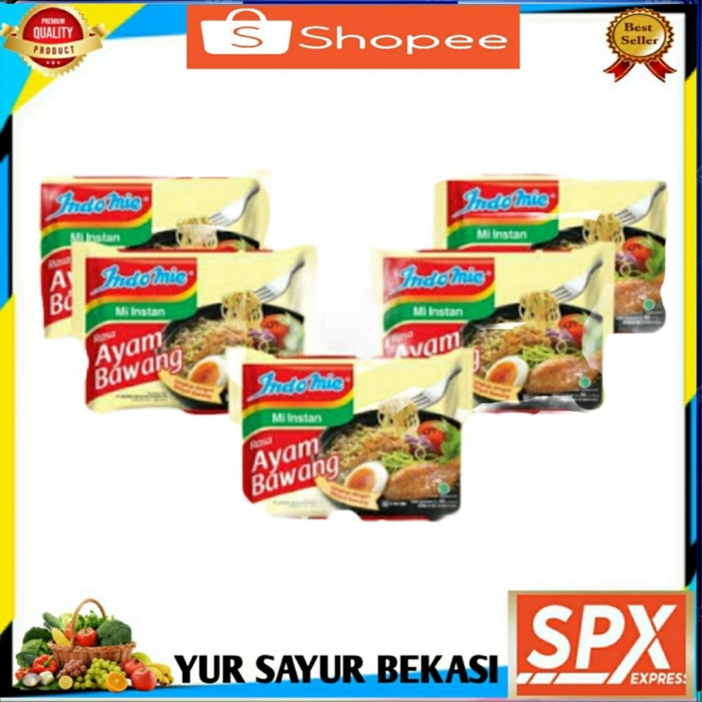 

Indomie Rasa Ayam Bawang Isi 5 Bungkus.