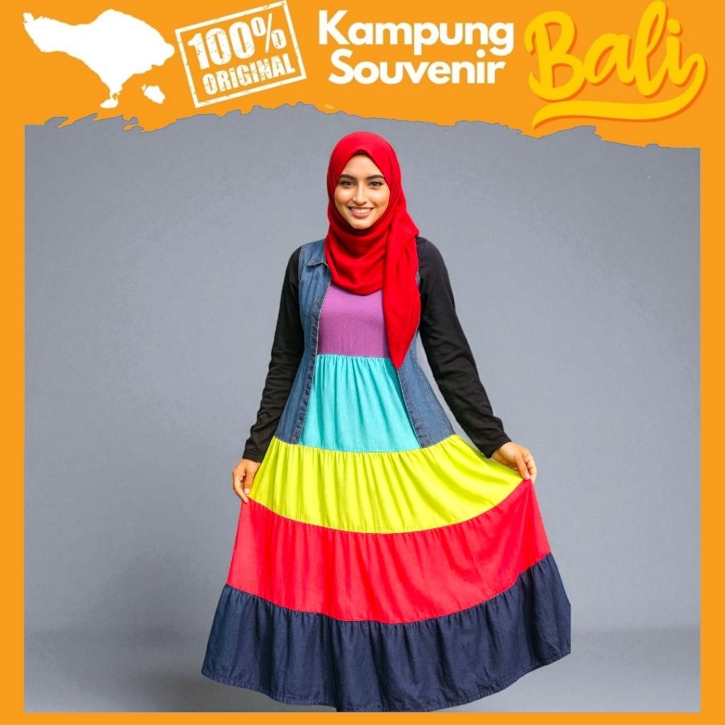 Long Dress Panjang Summer Rayon Adem Daster Panjang Wanita Kekinian Baju Tidur