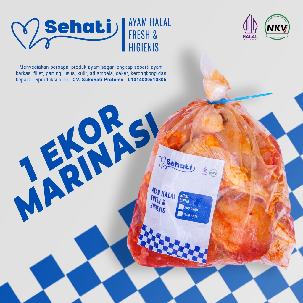 

Marinasi Ayam Potong Karkas Broiler 100% Halal Higienis Certified Premium Quality