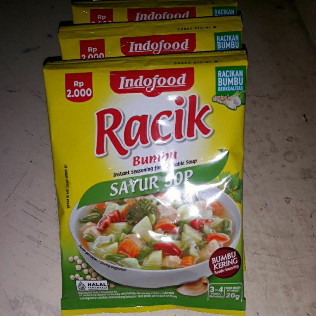 

indofood bumbu racik sayur sop 1 renteng (10 biji)