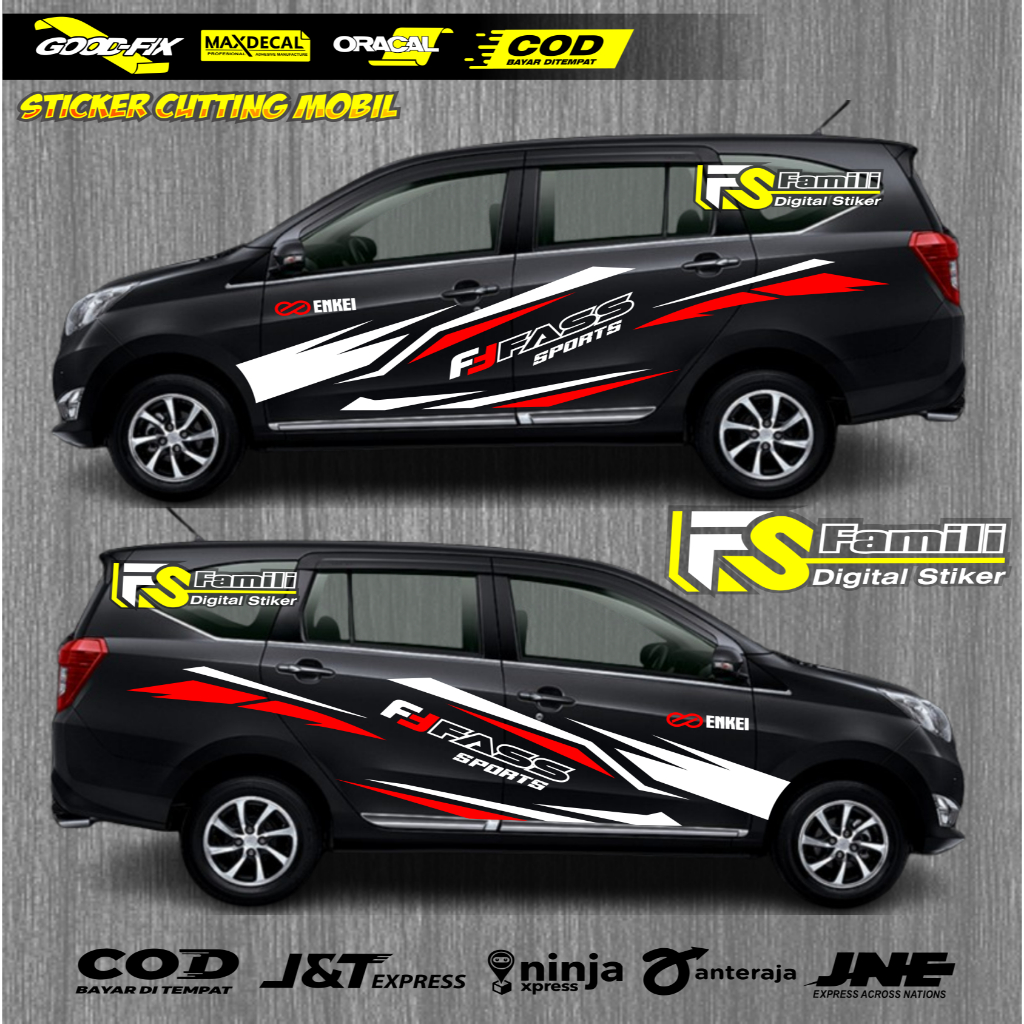 Sticker Mobil  Sigra List Cutting Sticker Mobil Custom Terbaru Sticker Mobil Avanza Sigra dll