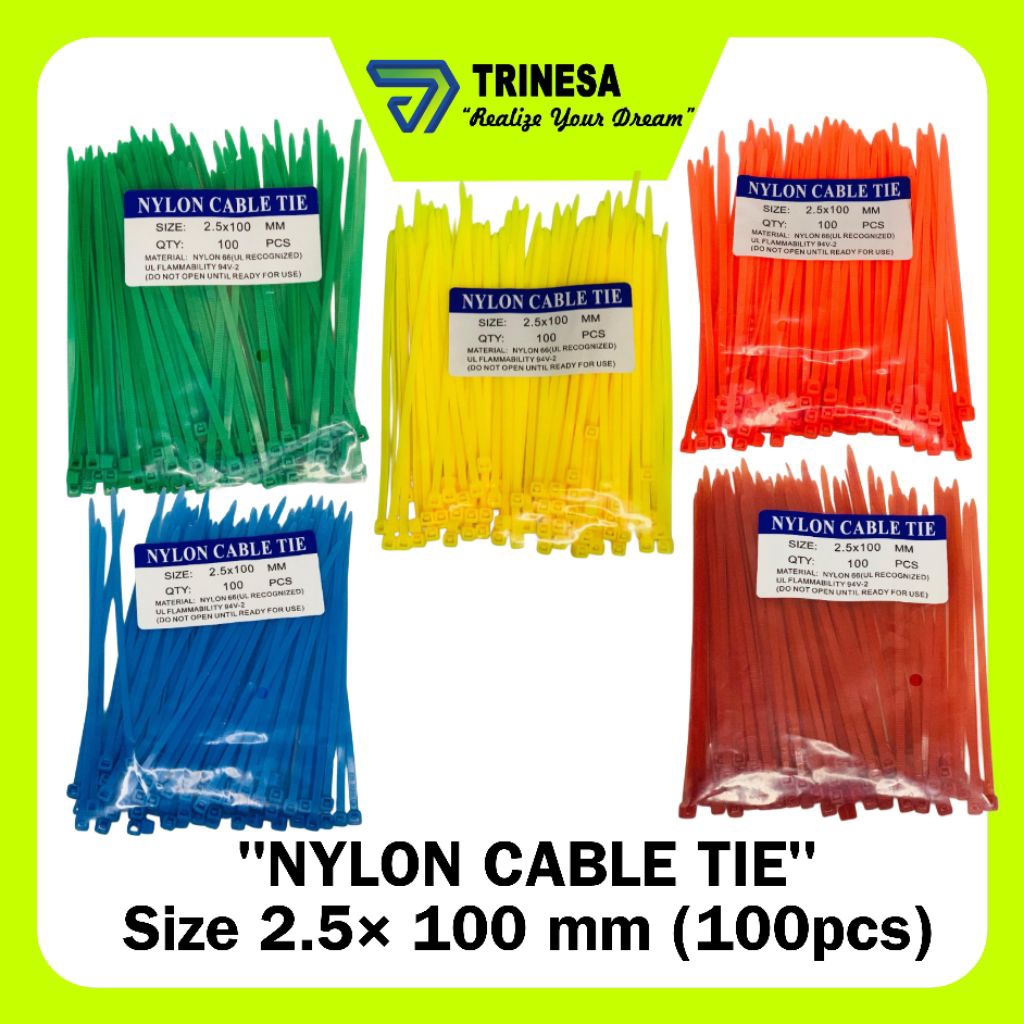 

Kabel Ties Warna Uk. 2.5 × 100mm (100 Pcs)