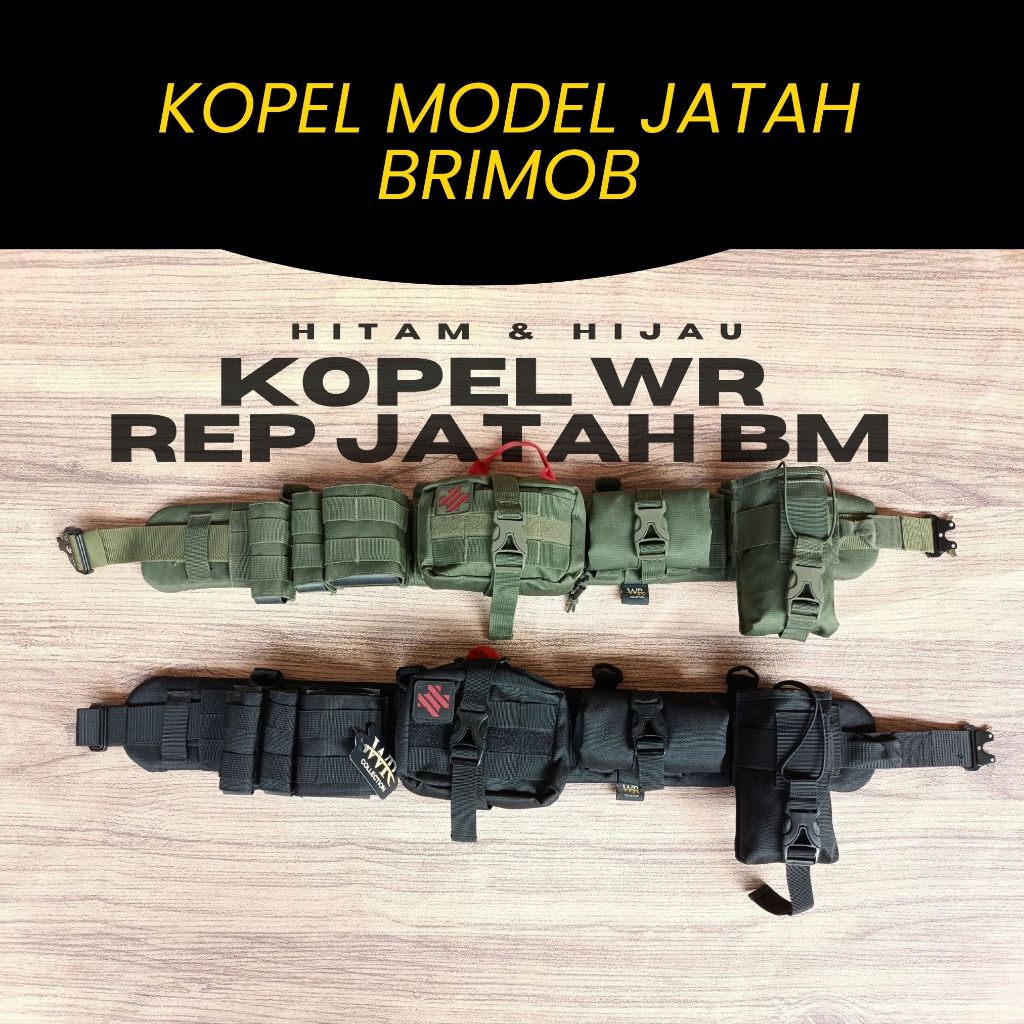 Kopel Tactical WarBelt kopel komplit model jatah Brimob / Kopel jatah brimob hijau / kopel jatah bri