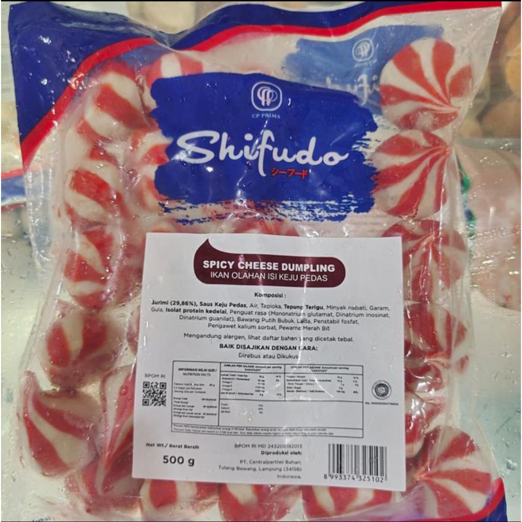 

shifudo seafood spicy chesse dumpling berat 500 gram frozen food