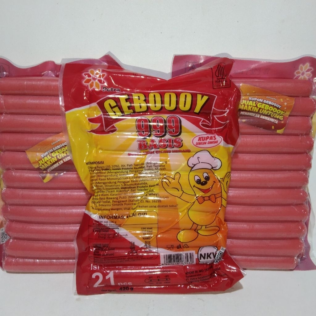 

Sosis Gebooy 999 Merah isi 21 pcs