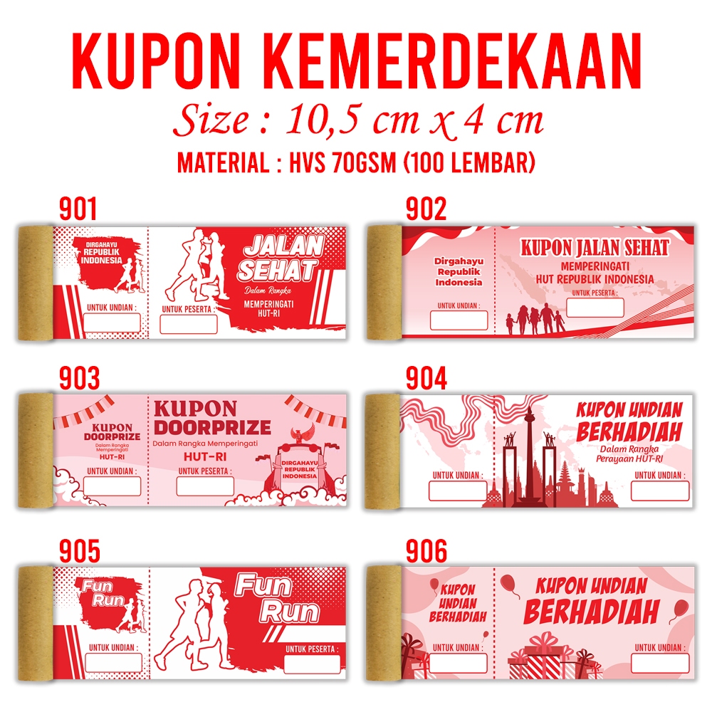 Custom Kupon Undian Hadiah Penyerahan Doorprize Pengambilan Kupon Undian Hadiah Event