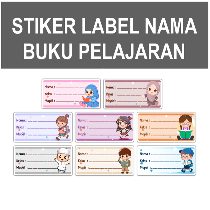 

Stiker Label Nama Buku Mapel / Stiker Buku Sekolah / Tempelan Nama